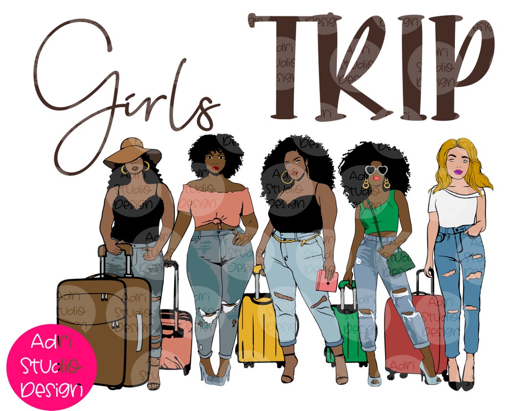 Melanin, Black Woman Svg, Luggage Svg, Ladies Getaway Vacation ...