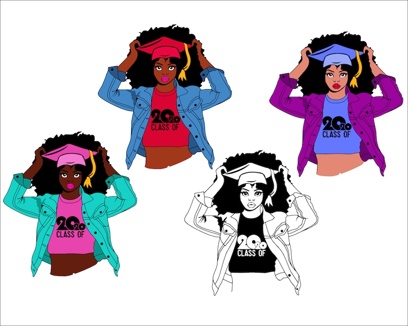 Download Afro Woman SVG Black Woman SVG Sorority Svg Graduation Svg | Etsy