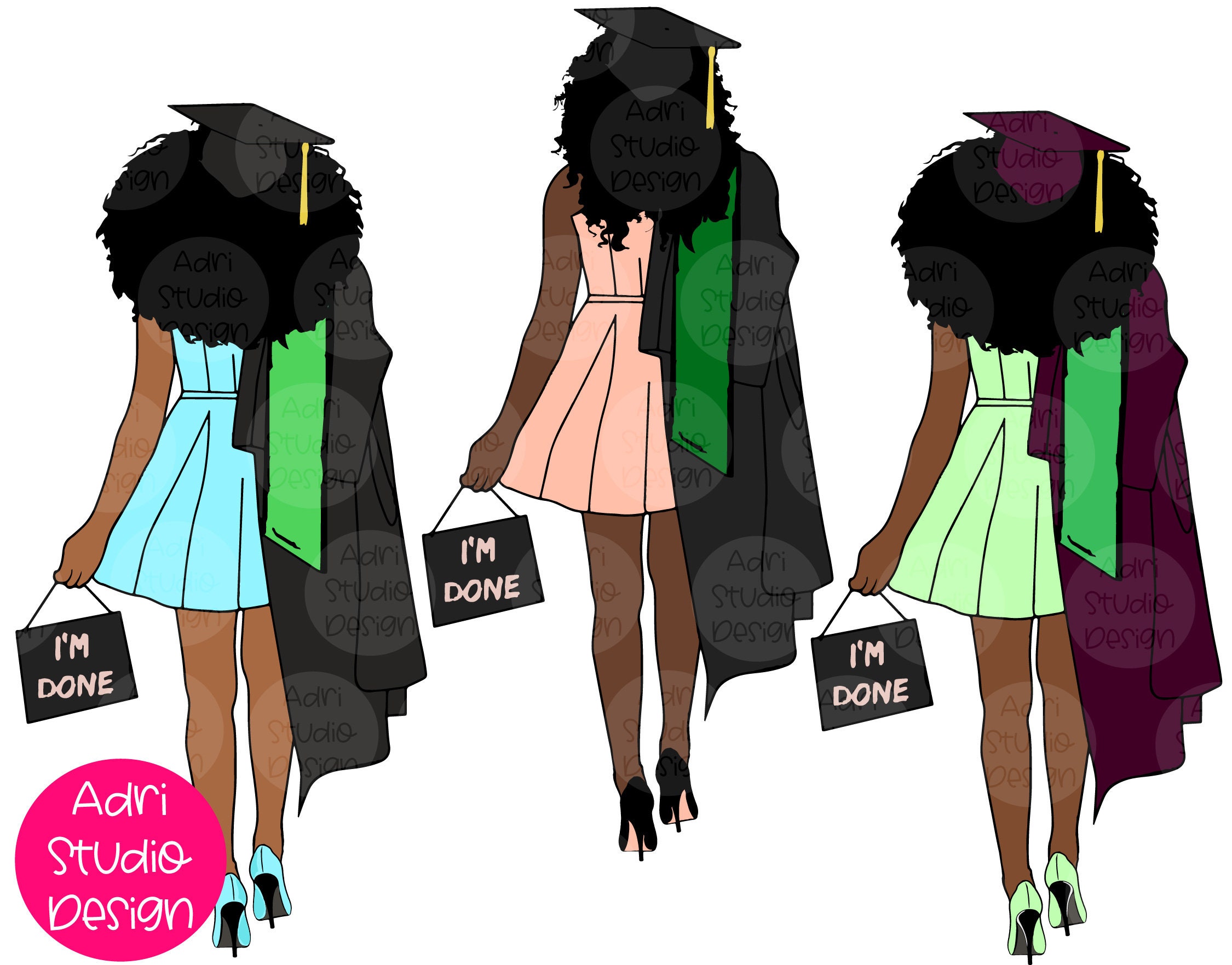 Download Afro Woman SVG Black Woman SVG Sorority Svg Graduation Svg | Etsy