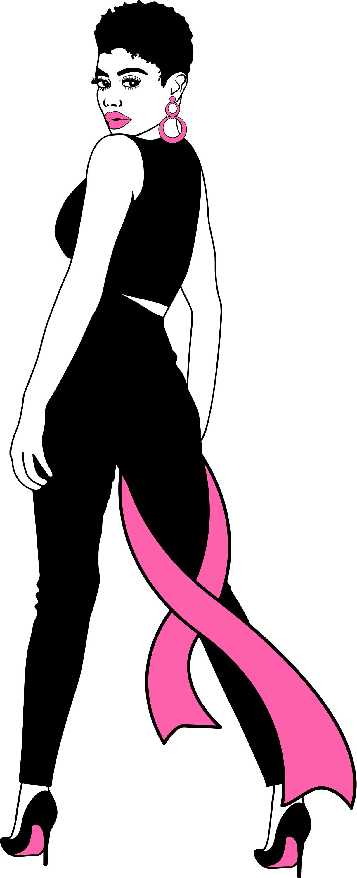 Survivor Svg Pink Ribbon Svg Hope Clipart African American - Etsy