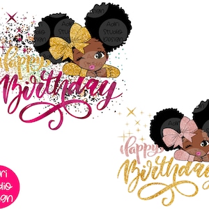 Peekaboo girl with puff afro ponytails svg, 1st Birthday SVG, First Birthday, 1st Birthday Girl, Birthday Princess Svg, Birthday Girl Svg