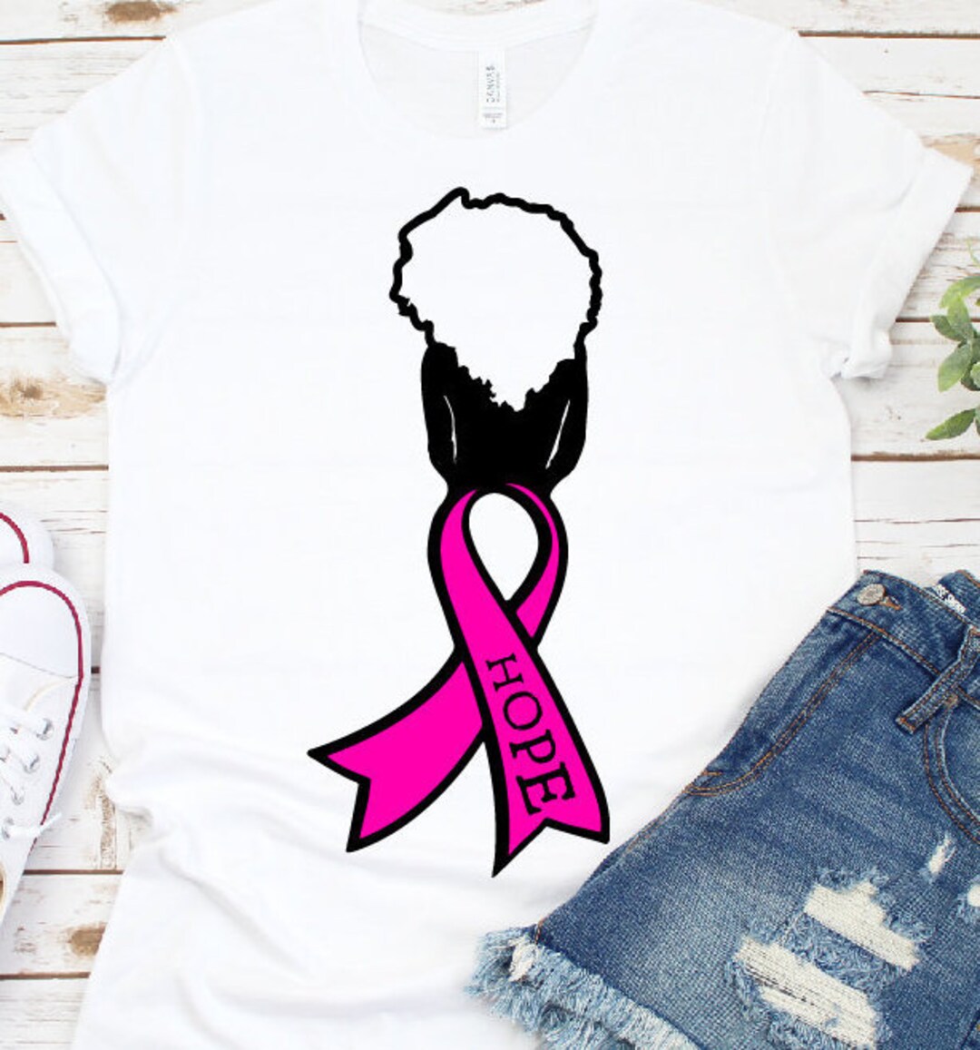 Hope Svg, Pink Ribbon Svg, Queen Clipart African American Png Dxf Eps ...