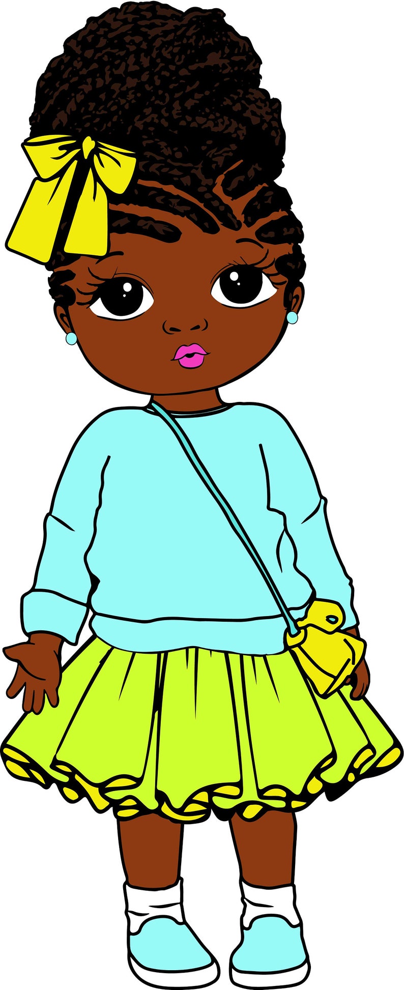 Download Peekaboo girl with puff afro ponytails svg Cute black African | Etsy