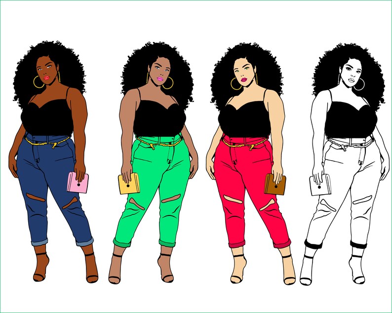 Download Woman Bundle svg Curvy girl svg Thick woman svg BBW art | Etsy