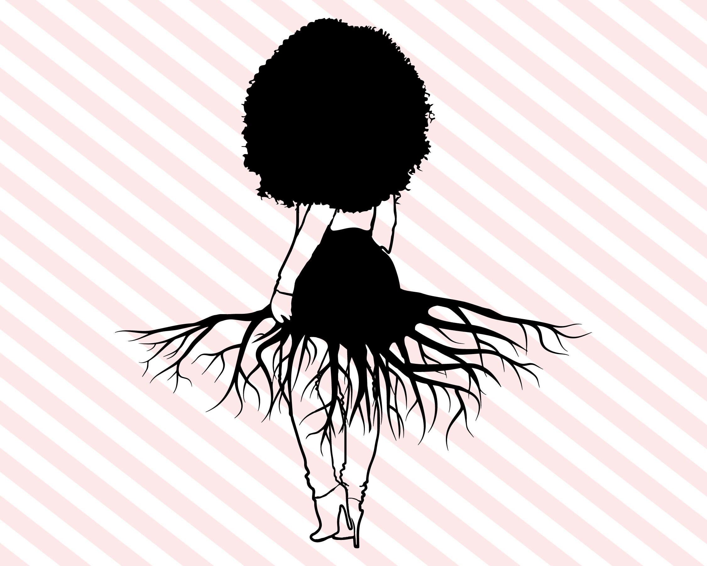 Afro Roots Graphics Afro Roots SVG - Queen Clipart African American Africa Png Dxf Eps Jpeg ...