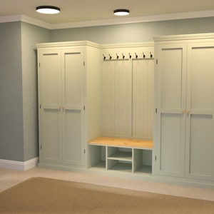 The Grand Hand Made Boot Gun Room Storage Unit With Double Cupboards ...