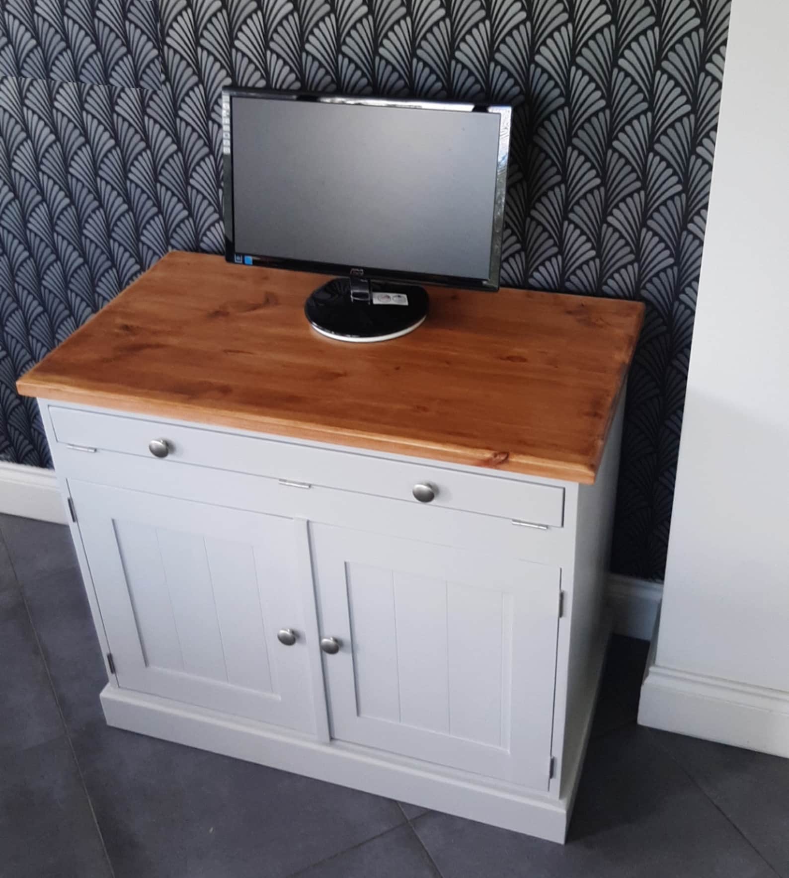 Hand Crafted Hideaway Home Office Computer Desk F&B Colour Etsy UK