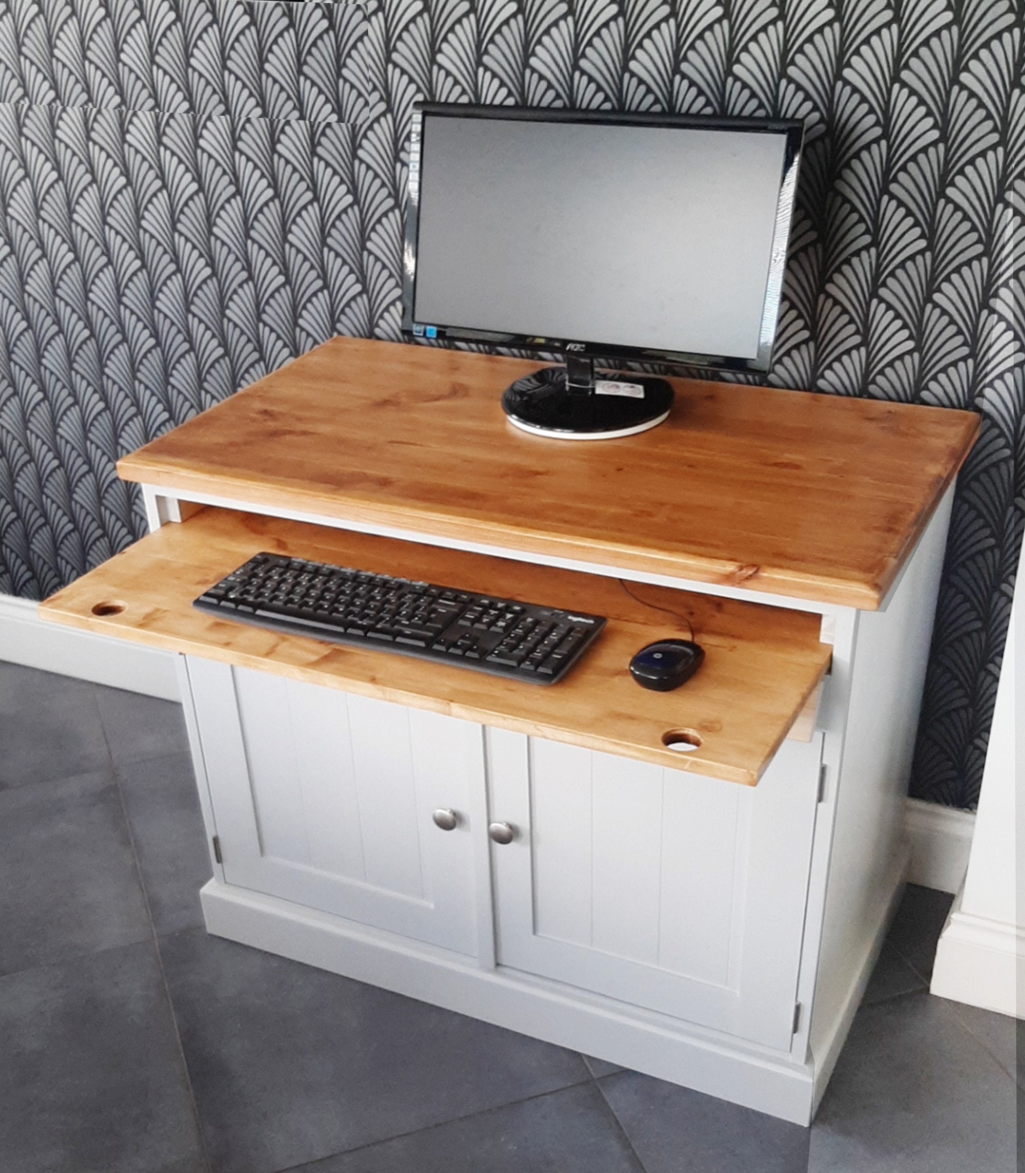 Hand Crafted Hideaway Home Office Computer Desk F&B Colour Options  Available -  Denmark