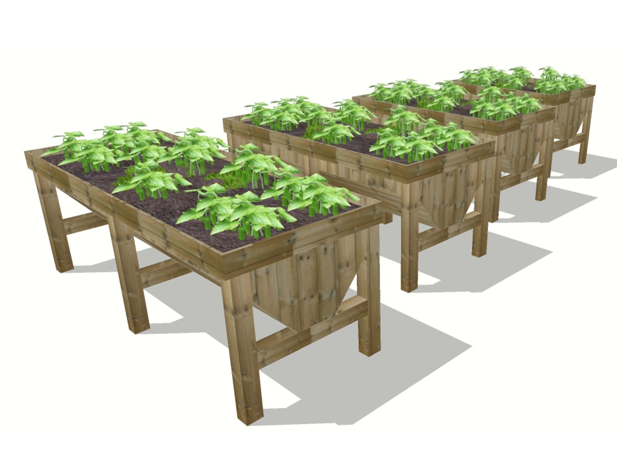 NEW Vegetable Trug Planter in 4 Sizes Natural Wood or Etsy