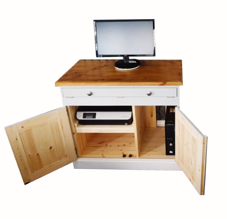 Hand Crafted Hideaway Home Office Computer Desk F&B Colour Etsy UK