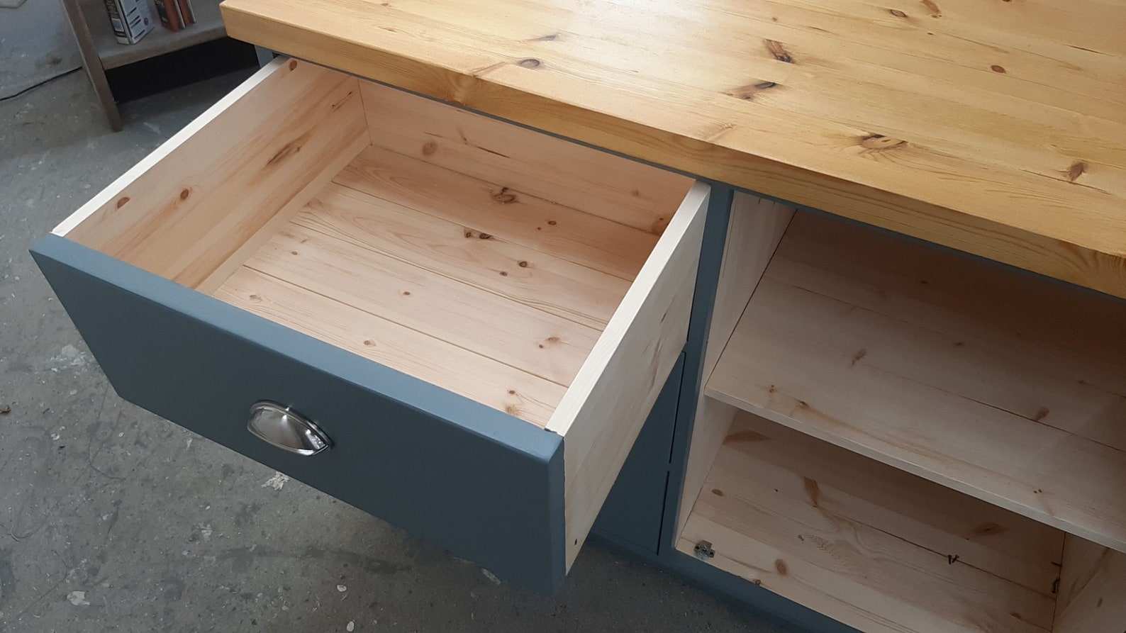 Stand Alone Island Kitchen Unit With Storage Etsy