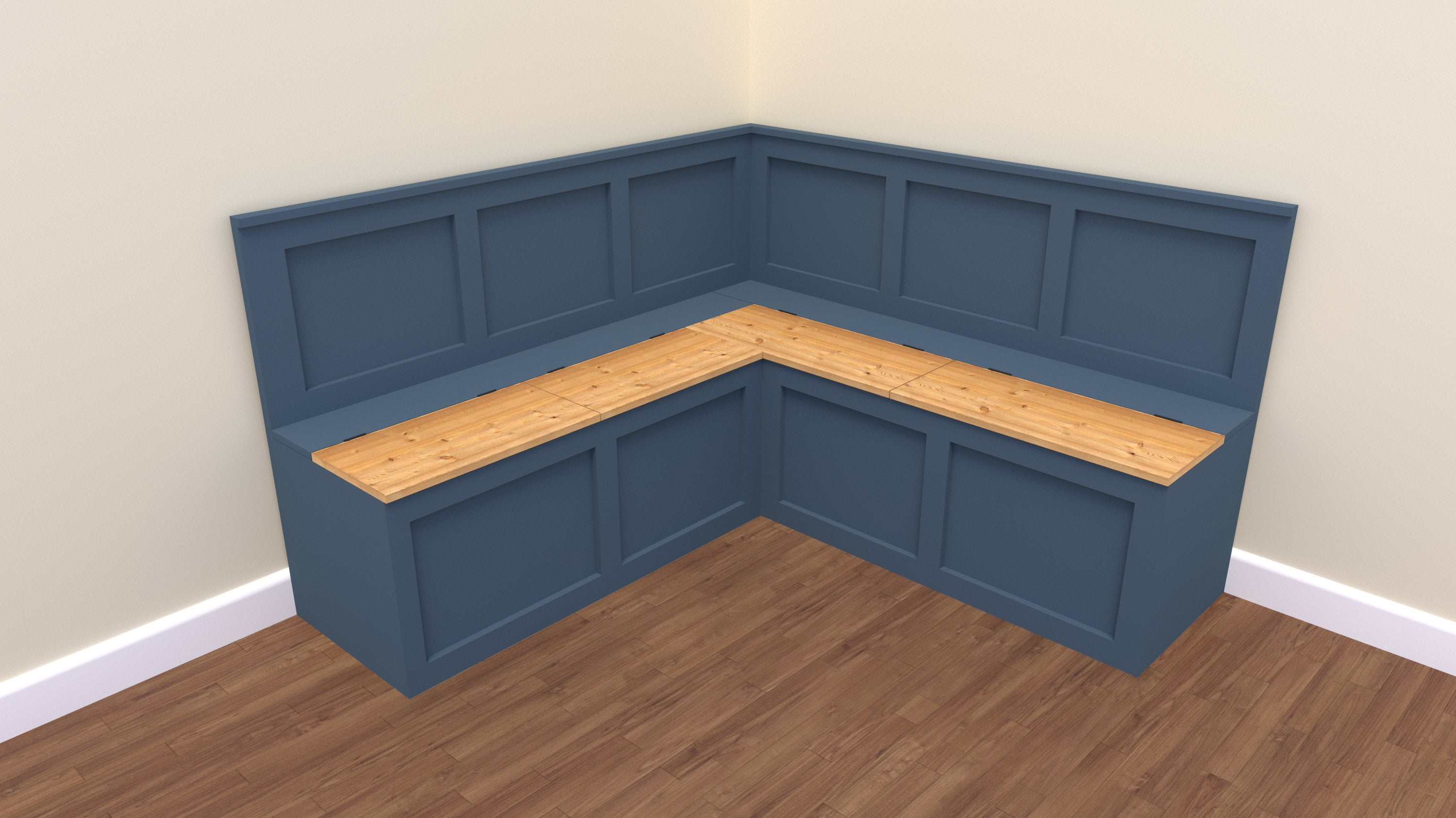 Corner monks bench and cheap table