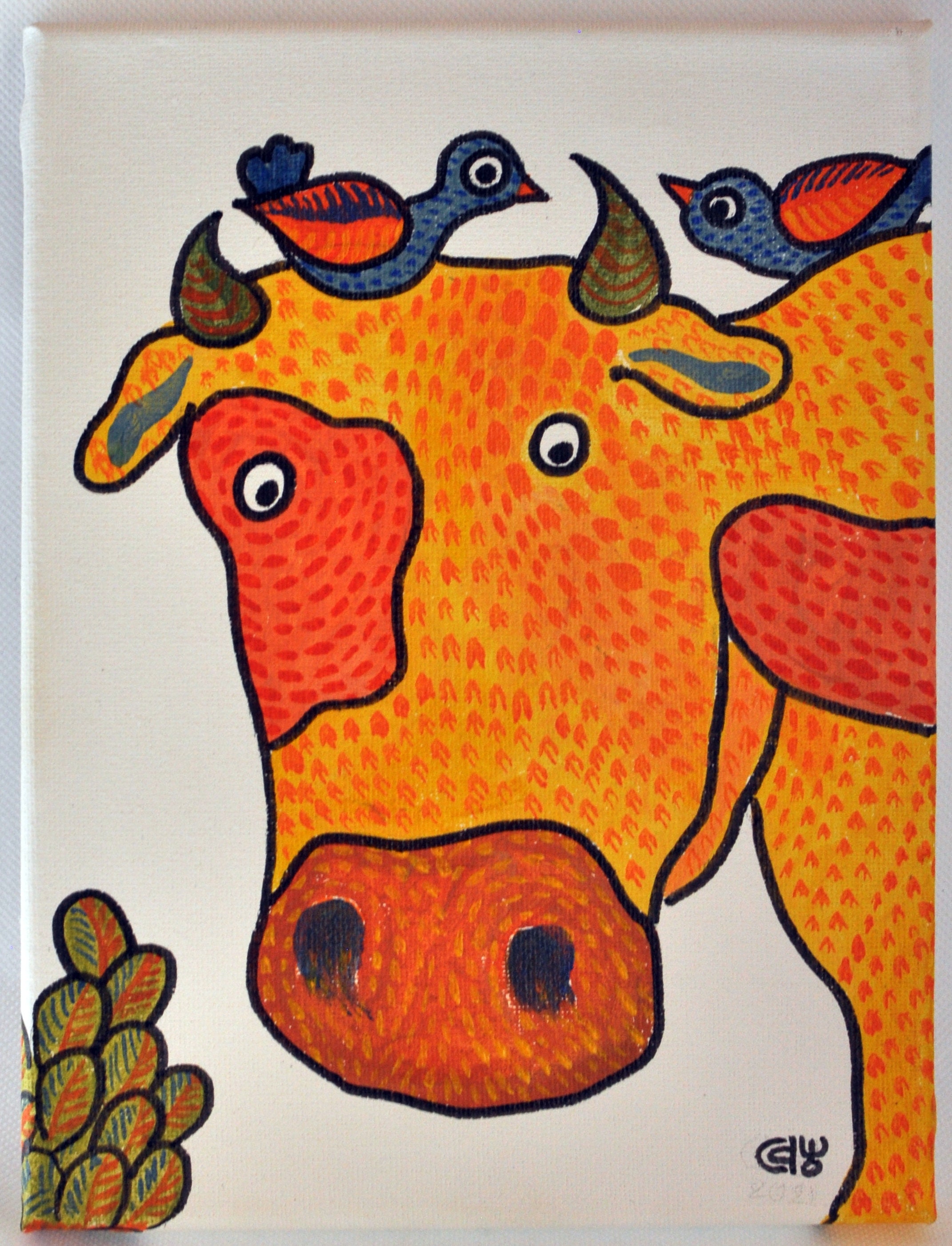 Set von 4 Wandkunst kleine Acryl-Malerei auf Leinwand von | Etsy