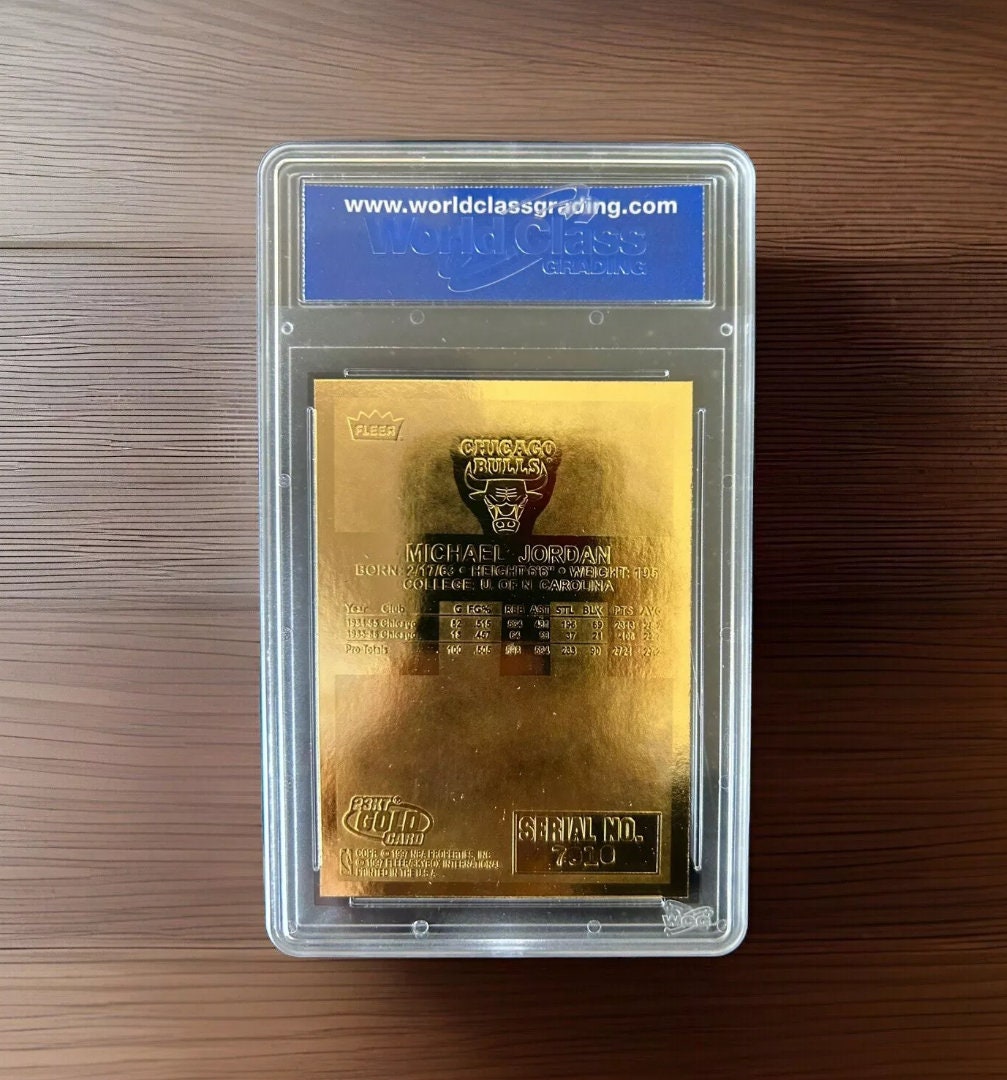 Michael Jordan 23KT Gold Card: 1998 Fleer '86 Rookie Design, GEM