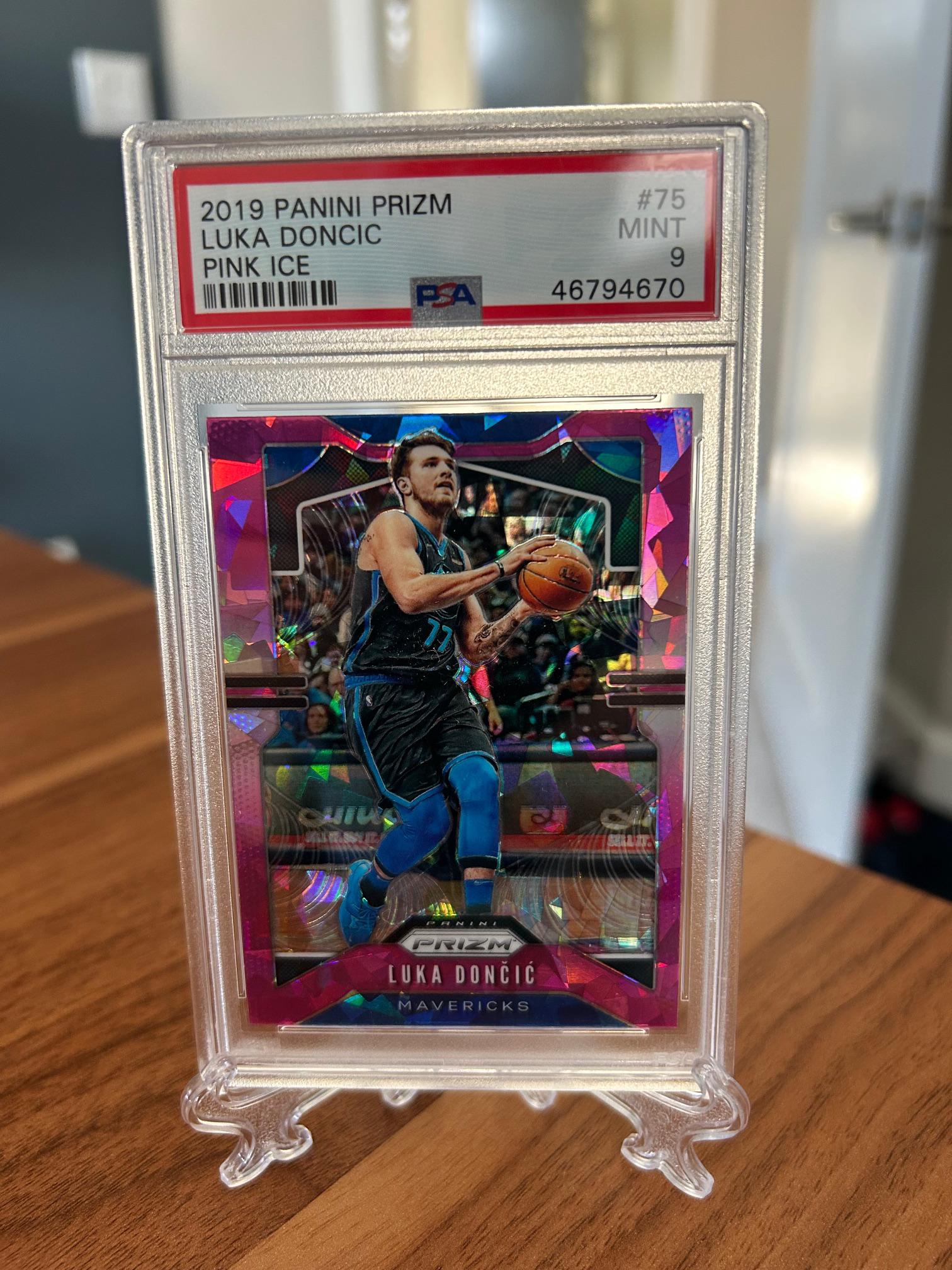 2019-20 Panini Pink Ice Prizm #75 Luka Doncic Dallas Mavericks PSA 