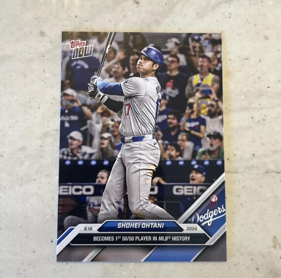 2024 Topps 50/50: Shohei Ohtani 大谷翔平シリアル GRADED 10   Shohei Ohtani 50⁄50 2024 MLB TOPPS NOW Card 722 First Ever!