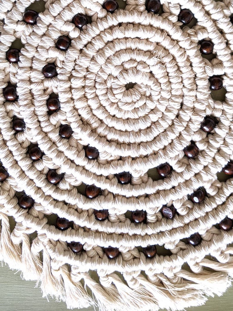 Chunky EcoFriendly Macrame Placemat Round Potted Plant Mat Etsy