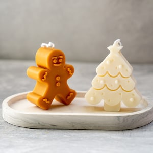 Lebkuchenmänner Sojawachskerze | Schürfüller | Weihnachtsgeschenkidee | Geschenk für sie | Lehrer Geschenkidee | Weihnachten Wohndekor