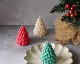 Christmas Tree Soy Wax Candle | Vegan Holiday Home Decor