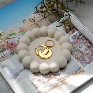 Bubble Jewellery Tray Handmade Round Bubble Coasters Coffee Table Decoration Cloud Decorative Tray Candle Tray Trinket Dish image 3