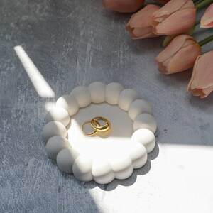 Bubble Jewellery Tray Handmade Round Bubble Coasters Coffee Table Decoration Cloud Decorative Tray Candle Tray Trinket Dish image 4