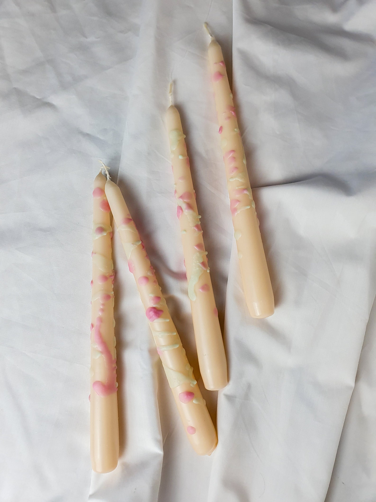 Twisted candle Pillar candles Dinner Candles Colourful Etsy