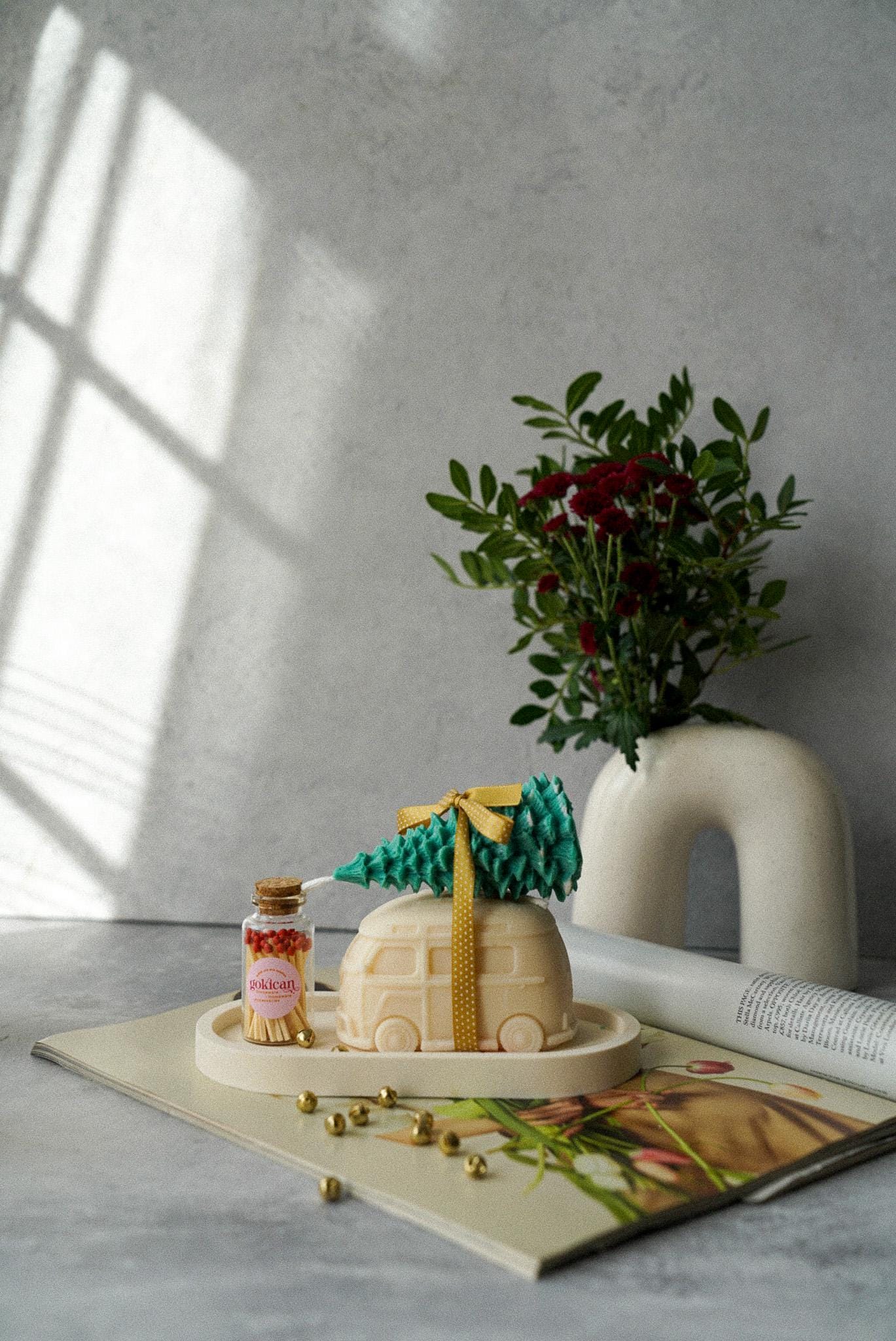 Christmas Gift Set | Soy Wax Candle, Trinket Tray & Matches - Etsy