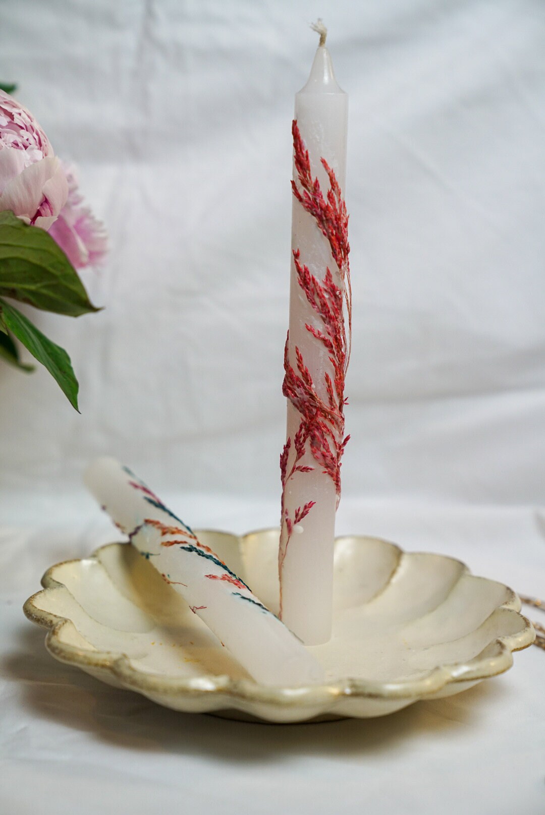 Twisted candle Pillar candles Dinner Candles Colourful Etsy