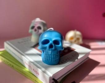 Vela de cera de soja Big Skull: decoração vegana assustadora de outono