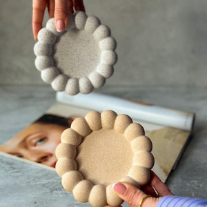 Plateau à bijoux en forme de bulle fait main : dessous de verre décor scandinave nordique
