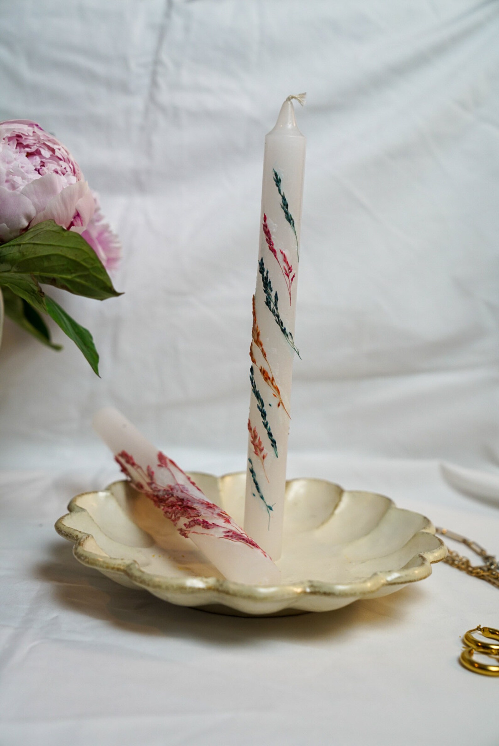 Twisted candle Pillar candles Dinner Candles Colourful Etsy