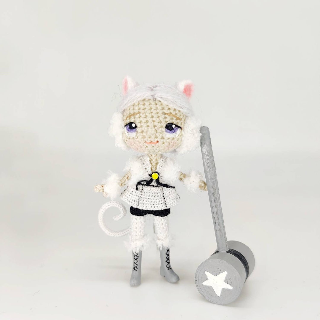 Tiny Hamster White Mouse Costume Animal Girl Doll Special Gift Rodent