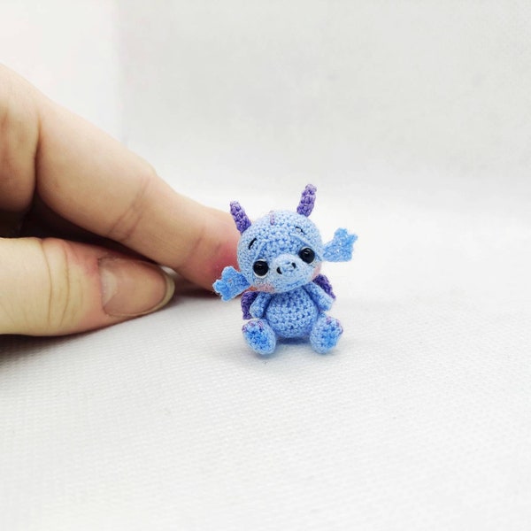 Tiny dragon miniature baby dragon amigurumi fantasy animals crochet little dragon