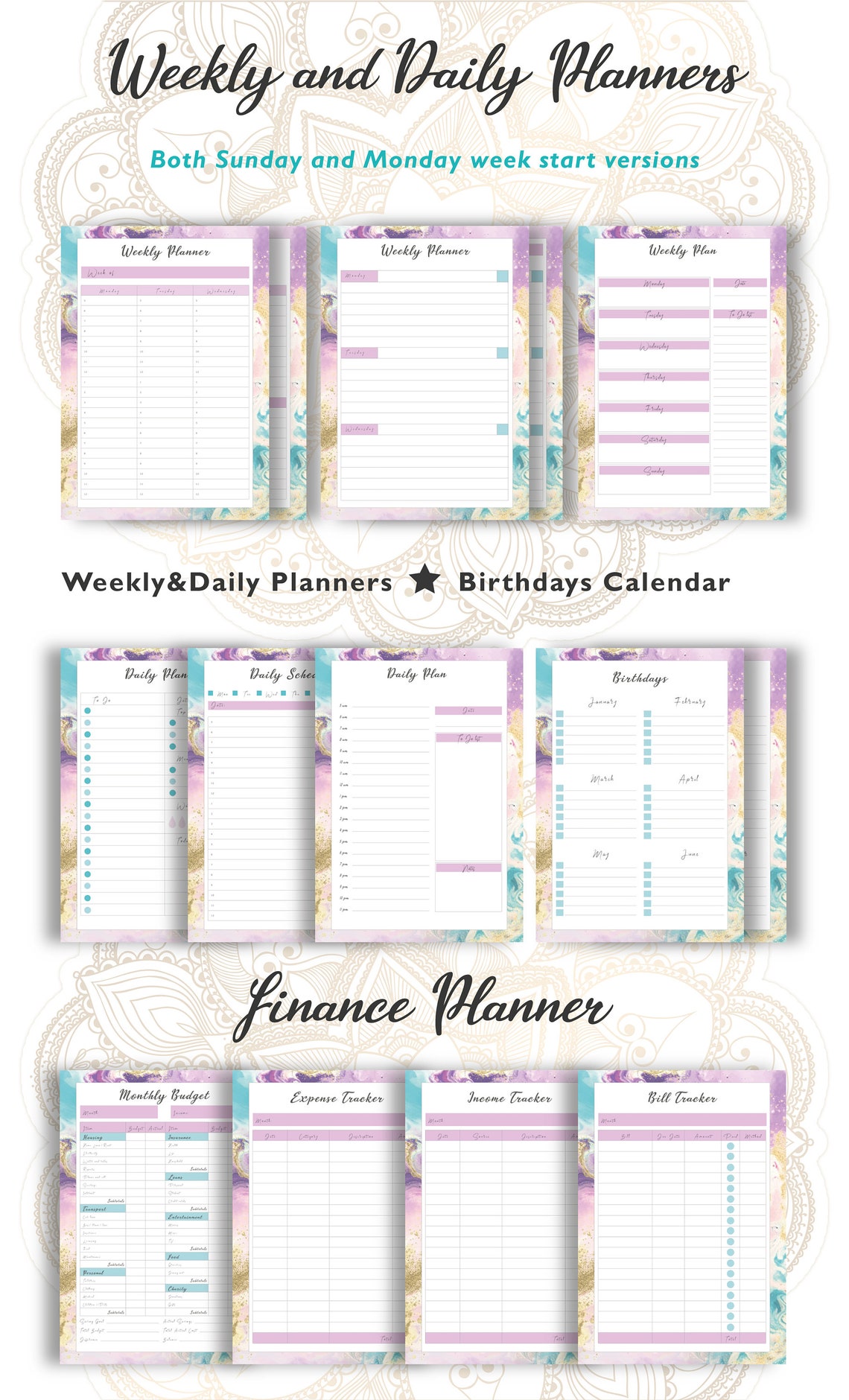 a5-binder-inserts-printable-planner-weekly-and-daily-planner-etsy