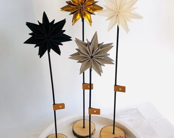 Snappap, poinsettia, vegan, paper star, star on a stick, Christmas decoration, Christmas decoration, star, Christmas gift