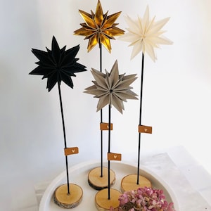 Snappap, poinsettia, vegan, paper star, star on a stick, Christmas decoration, Christmas decoration, star, Christmas gift