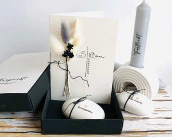Troostdoos, condoleancekaart, rouw, troostlicht, stilte, rouwdoos, rouwgeschenk, trooststeen, gedenksteen, troost