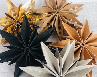 Snappap, poinsettia, vegan, paper star, folded star, Christmas star, Christmas gift, Christmas decoration