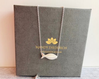 Silver chain with fish, pendant fish, chain for confirmation, gift for confirmation, communion