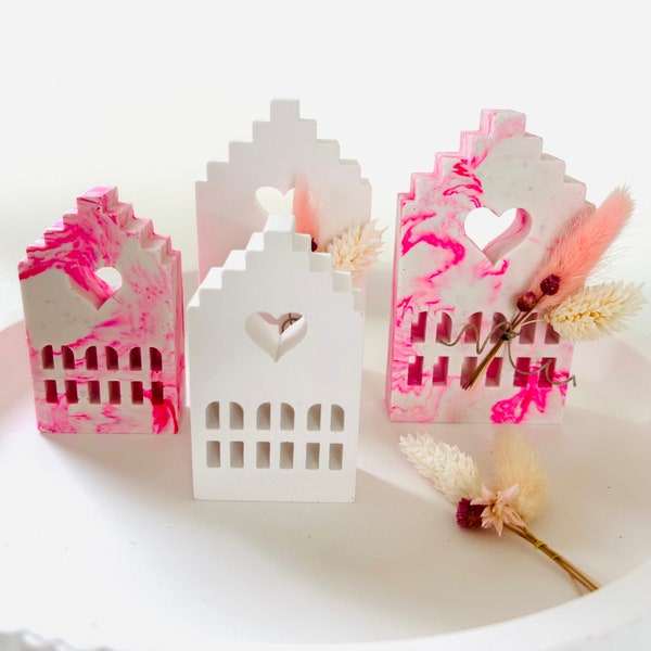 Light houses, light houses, houses with hearts, little houses heart, Scandi decoration, Scandi