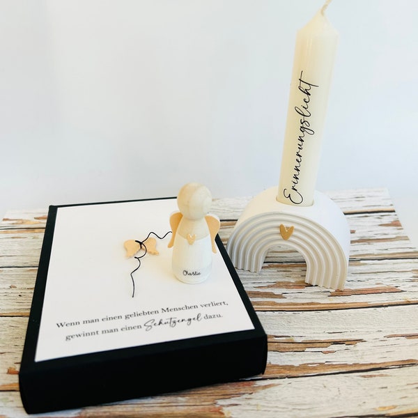 Mourning box, mourning card, mourning candle, consolation light, silence, consolation box, mourning gift, guardian angel