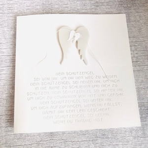 Konfirmationkskarte Karte zur Konfirmation, Kommunion, Taufe Konfirmationskarte Taufkarte Kommunionskarte Schutzengel