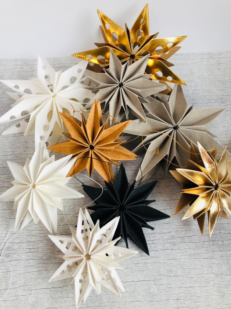 Snappap, poinsettia, vegan, paper star, folded star, Christmas star, Christmas gift, Christmas decoration image 6