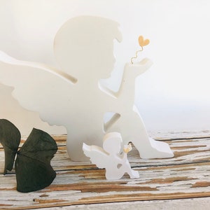 Guardian angel, guardian angel white, guardian angel gift, table decoration angel, gift angel, wooden angel, confirmation gift, guest gift