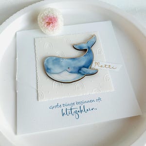 Karte zur Geburt, Karte zur Taufe, Geschenk zur Geburt, Geschenk zur Taufe, Holzkarte, personalisiert, Geschenkbox, minimalistisch