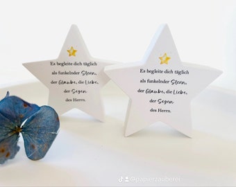 Star, lucky charm, table decoration, give away confirmation, confirmation gift, small star, baptism gift, gift star