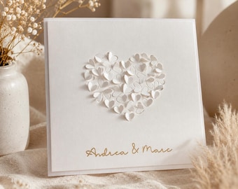 Hochzeitskarte, Karte zur Hochzeit, Glückwunschkarte Hochzeit, Geldgeschenk Hochzeit, Geschenkset Hochzeit, personalisiert