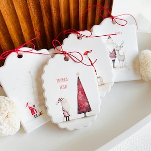Etichette regalo, Natale, segnaposto, segnaposto, regalo di Natale, regalo per gli ospiti, personalizzabile, calendario dell'Avvento, gnomo