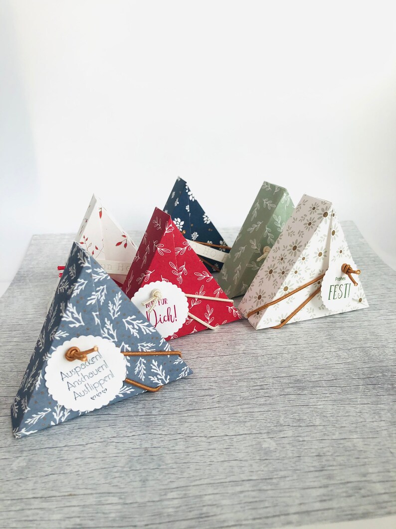 Small Gift Wrapping Triangle Guest Gift Money Gift Etsy