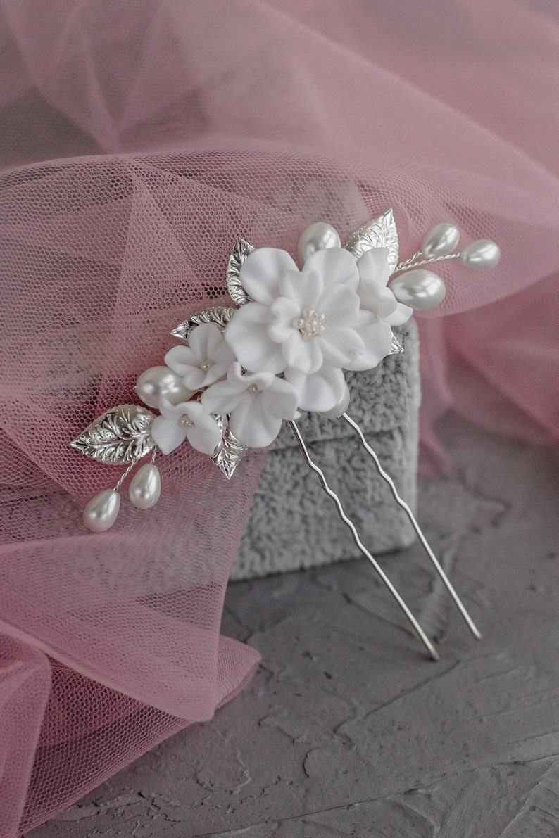 Ruby Red Floral Hair Comb Bridal Hair Piece With Gold Leaves Etsy